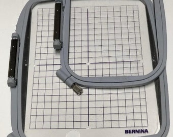 Bernina Artista 165 Embroidery Hoops --- Large (about 10.7x 7.8) inches,  Plastic Grid for large hoop,  and Medium  (about 7.5 x 5.3) inches