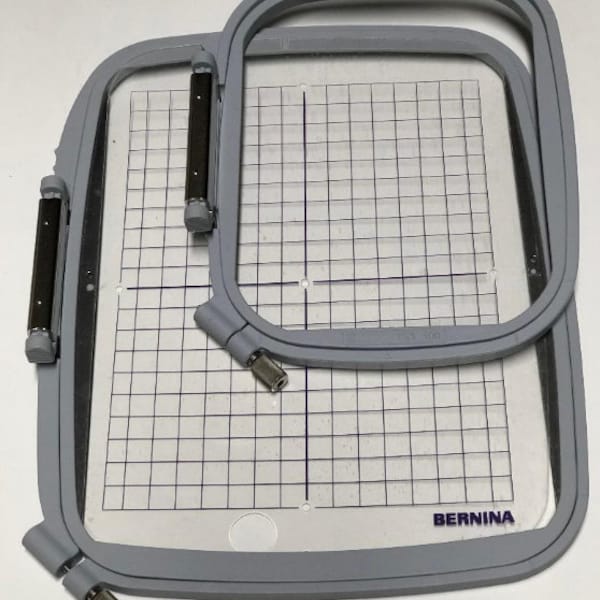 Bernina Artista 165 Embroidery Hoops --- Large(10.7x7.8) & Medium(7.5x5.3),  and Plastic Grids for Large and Medium hoop