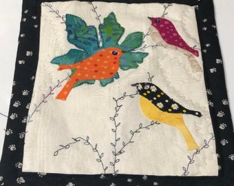 Bird Quilt Mini Mothers Day Present Mini Bird quilt