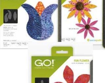 ACCUQUILT Flowers Dies SET of 3 DIES  Tulip (New), Daisy (New) & Fun Flower (Used) Free Shipping with Tracking