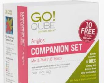 GO! Qube 8" ANGLES Companion Set # 55789 Dies NEW  Package. Will post without Card board casings to Reduce Postage Free Shipping & Tracking