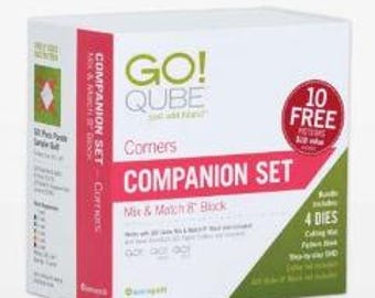GO Qube 8" CORNERS AccuQuilt NEW! Companion Set Corners-Missing Pattern Book, Download Will Ship without Cardboard Casings to Reduce Postage