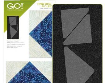 GO! Flying Geese-3 1/2" x 6 1/2" (3" x 6" Finished) Die 55456 Free Shipping & Tracking