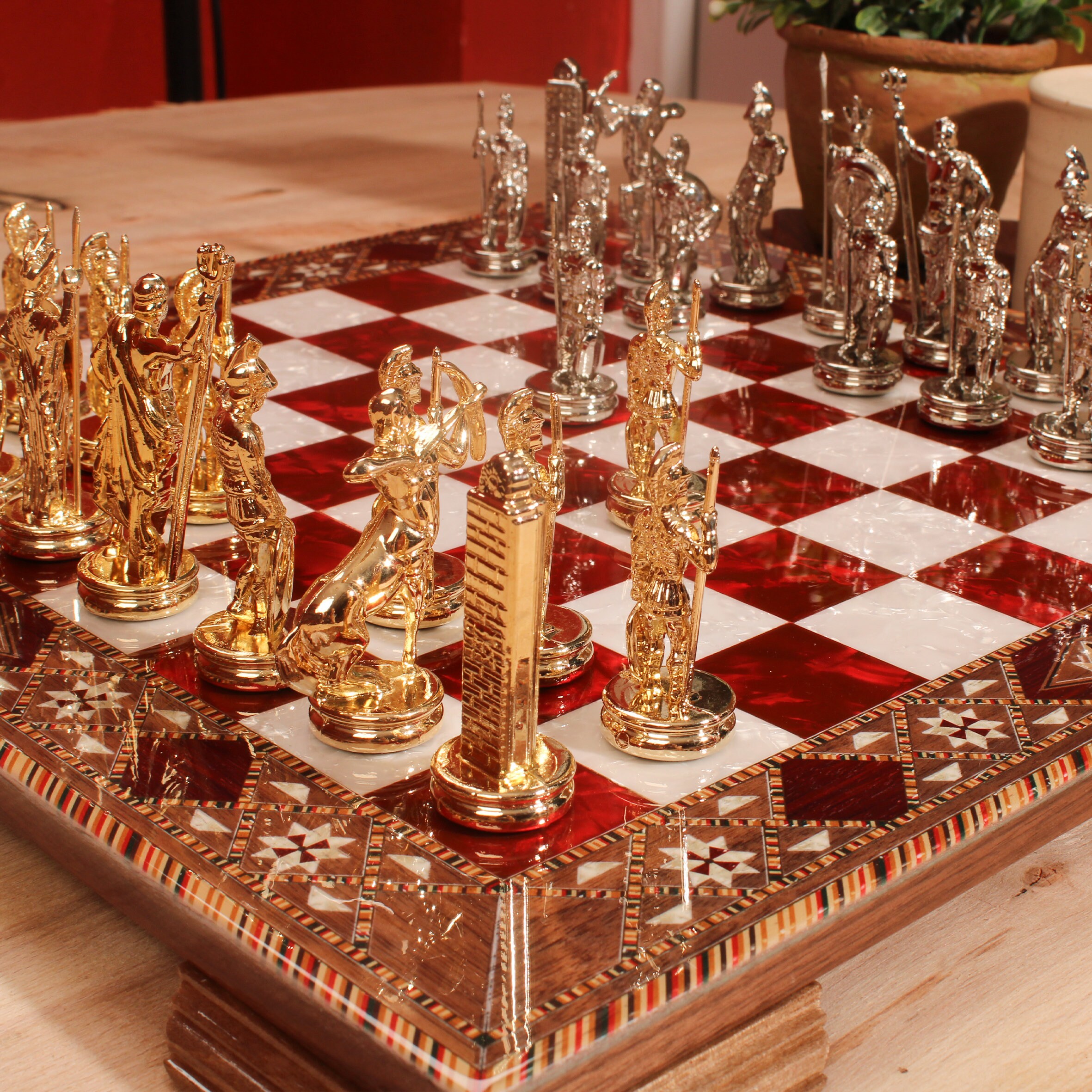 Chess Set With Board Chess Set Chess Board Custom Chess Etsy Canada