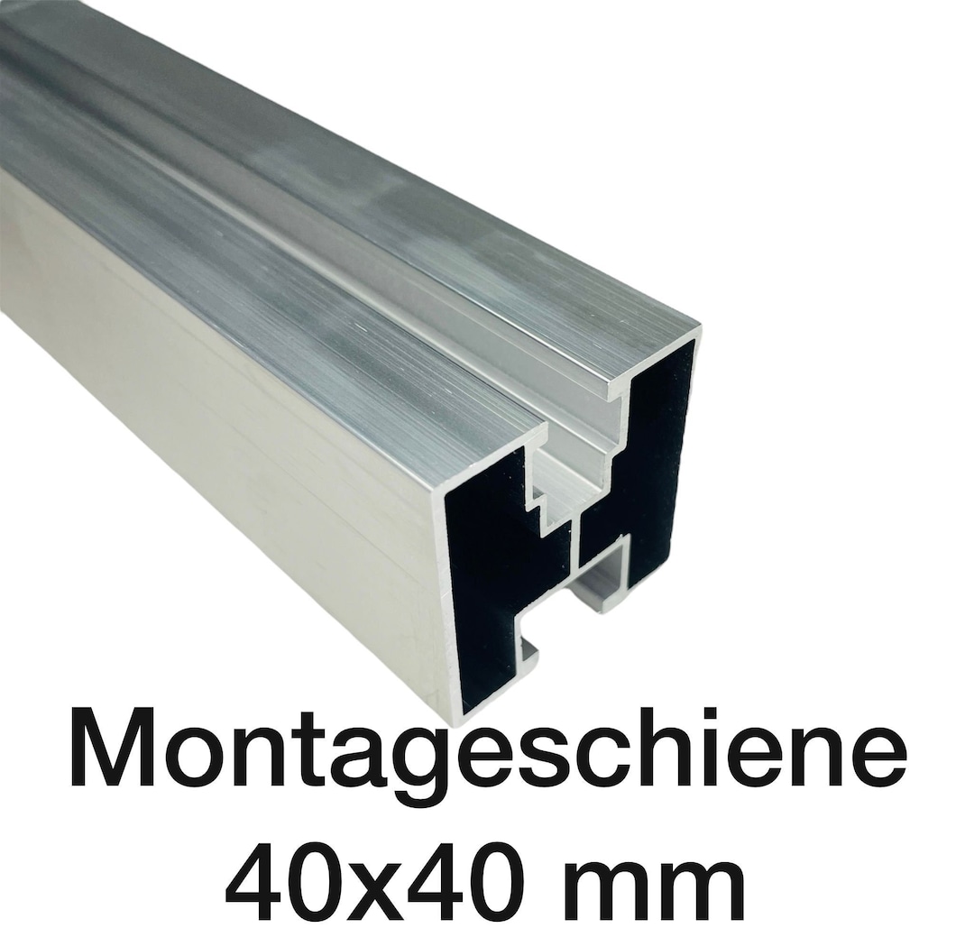 Rail De Montage Pour Panneau Solaire 40x40mm, Longueur 200mm - Aluminium, Pour Balcon, Toit, Façade