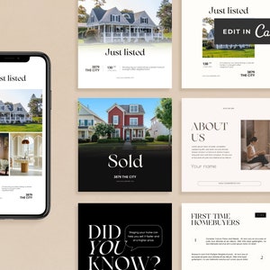 Real Estate Marketing, Realtor Social Media Post, Real Estate Templates, Real Estate Social Media, Listing presentation for Real Estate