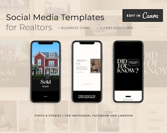 Modèles de médias sociaux immobiliers, publication sur les médias sociaux de l'agent immobilier, marketing immobilier, médias sociaux immobiliers, marketing immobilier