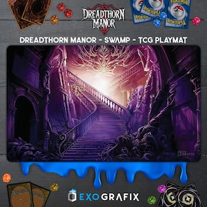 Dreadthorn Manor - Nero - Duskmourn - Tappetino da gioco TCG - Pokemon, MTG, YGO, Lorcana - Accessori per giochi di carte, regali per appassionati, nerd e giocatori