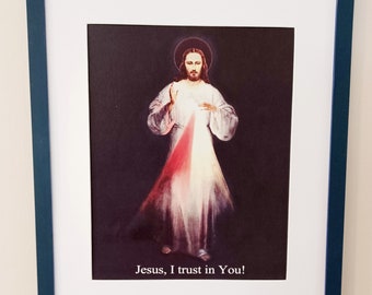 Two Divine Mercy Images Vilnius 8x10- Artwork Print. Spread Divine Mercy. 3rd Class Relic.
