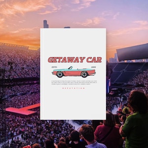 Getaway Car Notebook, Swiftie Notebook, Hard Backed Journal