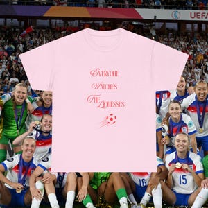 Lionesses Football Graphic Tee: Women's Soccer T-Shirt Light Pink