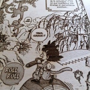 Dragon Ball 1ere Page Manga Bois / Dragon Ball 1st Page Manga Wood image 4