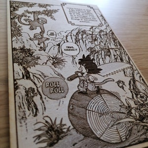 Dragon Ball 1ere Page Manga Bois / Dragon Ball 1st Page Manga Wood image 3