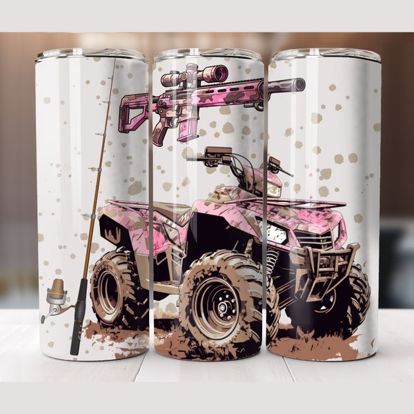 3D Tumbler Wrap, Huntin Fishin Muddin 20 oz Skinny Tumbler Design Digital Download PNG Instant DIGITAL ONLY, Camo Hunting Fishing Mudding