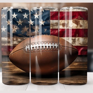 Football Tumbler Wrap Design 3D Football Tumbler wrap Football Tumbler Wrap PNG, Football Digital 20oz Skinny Tumbler Instant Download