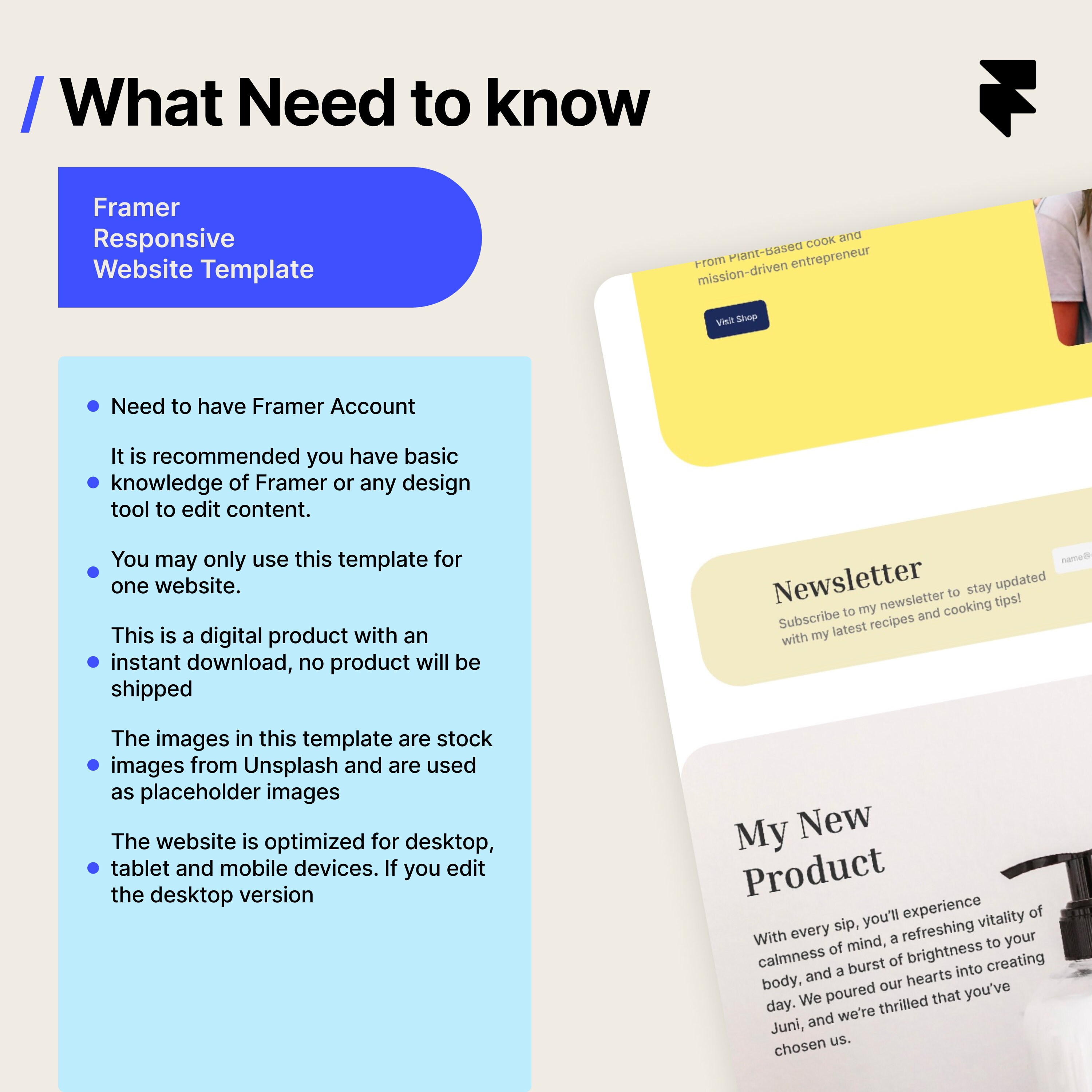 Personal Blog Framer Website Template Minimal Design Theme Creative ...
