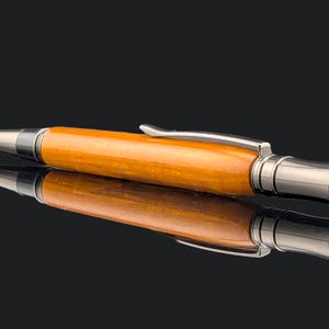 Chakte Viga Wood Twist Pen - Executive Ballpoint with Gunmetal Plating