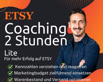 Etsy Coaching LITE für mehr Umsatz | Shop Analyse für deinen Etsy-Shop | besser verkaufen auf Etsy - höre deine Kasse klingeln