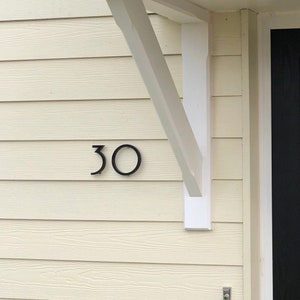 4 inch Modern House Numbers Letters, Large Black Glossy Address Numbers