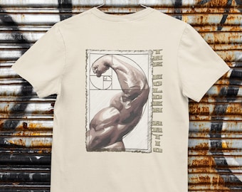 Golden Ratio Circle, Fibonacci Sequence Art, Sacred Geometry, Design, Unisex T-Shirt, Gym, Body Building, Sport, Gifts for her, Gifts for him