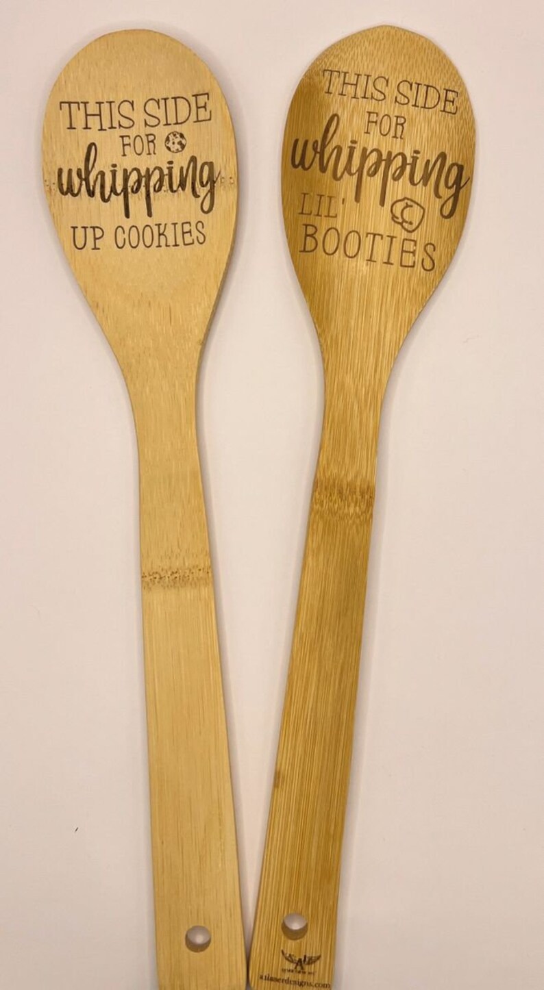 Wip Spoon Custom Laser Engraved Wooden Whipping Things up Spoon - Whipping Spoon ...