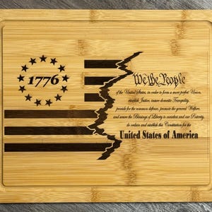 We the People 15 1/2" x 9" Bamboo Cutting Board
