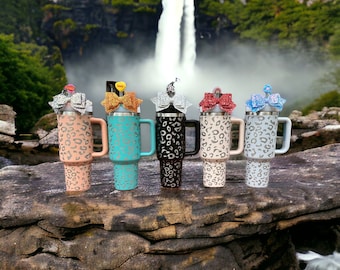 Vaso de 40 oz. - Envoltura completa grabada con láser personalizada - Leopard 40 oz. Gen 2