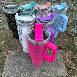 40 oz. Tumbler - Custom Laser Engraved Full Wrap - Leopard 40oz. Gen 1