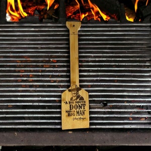 Custom Laser Engraved 18&quot; Bamboo Grill Scraper - Western