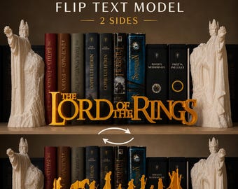 Lord Of The Rings - Flip Text Illusion (The Fellowship) | Multiple Colours & Sizes! - Perfect Gift for Fathers Day