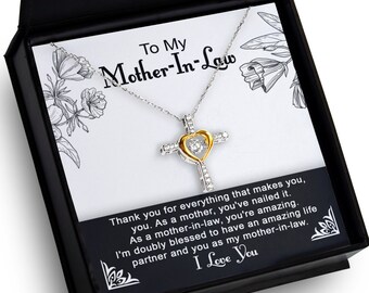 Mother-in-law-you're amazing - cross dancing necklace