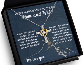 Wife-happy mother's day - cross dancing necklace