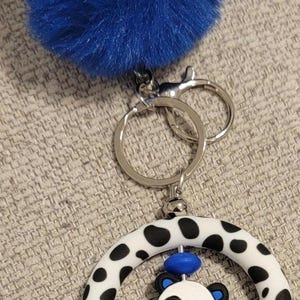 silicone beaded panda keychain