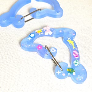 Frutiger Areo Dolphin Themed Carabiner Keychain Holder for Women Fun Water Animal Themed Accessory Key Holder Cute Sea Purse Accessories image 3