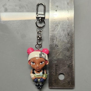Handmade Apex Legends Mini Figure Polymer Clay Character Keychain Bag Accessory Customizable Charm Gift for Gamers Video Game Gun Charm Lifeline