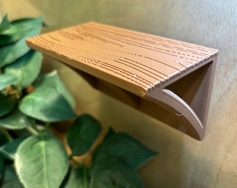 Frog and Gecko ledge platform. WOOD Grain, Gift for Reptile, Dart / tree Frog, Spider, hide, Vivarium Climbing Basking Spot, Decor Accessory