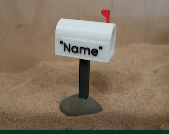 Mailbox Personalised Name Sign, Reptile Decoration, Vivarium Accessory Gift, Ornament for reptile lover, Gecko, Jumping Spider, Frog