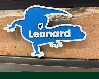Personalised LEOPARD GECKO Plaque, Vivarium name plate, Gift For Reptile Lover, Wall Mounted sign for Animal enclosures