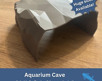 Huge Aquarium TURTLE Hide, STINGRAY Hide, Aquarium Decoration, Betta, Fighter Fish Tank Decor, Amphibian lover Gift, AXOLOTL hiding spot