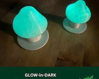 GLOW in the Dark GROUND Mushroom Vivarium Decor, Crested Gecko Gift, tree Frog, Jumping Spider, Climbing Spot, Reptile Enclosure Decoration