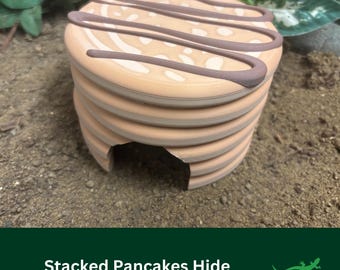 PANCAKES Reptile Hide, Large Food Accessory for Arachnid, Lizard, Spider, Turtle, Mouse, Hamster, Gecko, Funny Gift for Reptile lover
