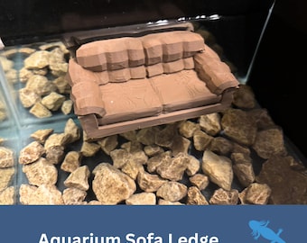 SOFA AQUARIUM Ledge, Hammock Perch Platform, BETTA Decoration, Tropical Fish Tank Accessory , Axolotl, Turtle