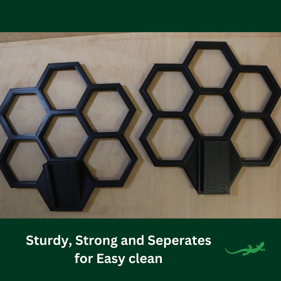 Reptile Basking Ramp, Bearded Dragon Climbing Platform, Honeycomb Wall ...