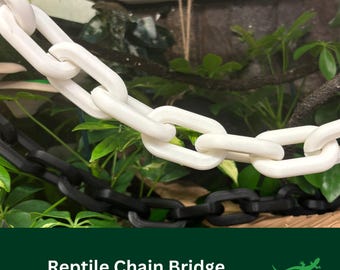 CHAIN Reptile Rickety Bridge, Gecko Climbing Spot, Vivarium Decoration Accessory for Jumping Spider, Frog, Perfect Gift for Reptile Lover