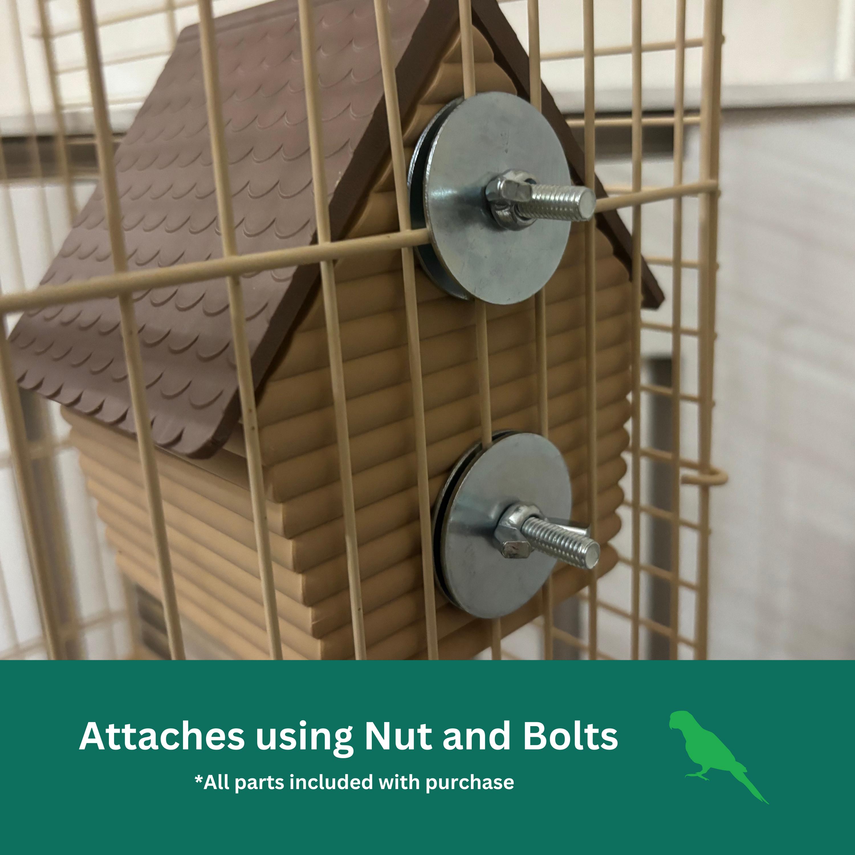 Log Nasting Budgie & Lovebird LOG CABIN, Nesting Box, Pet House Accessory, Gift for ...