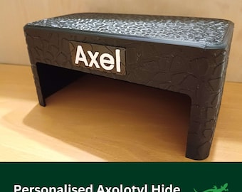 Piel de acuario AXOLOTYL personalizada, accesorio caprichoso para recinto de mascotas Vivarium, decoración de cueva de pecera, regalo para amantes de los anfibios