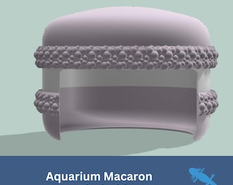 Axolotl MACARON Hide, GROUND, Aquarium Biscuit Decoration, Betta, Fighter Fish Tank Decor, Amphibian lover Gift, cave hiding spot, Cute Gift
