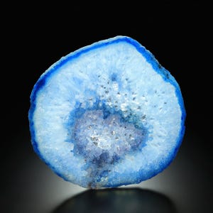 Prachtige blauwe AGAAT gepolijst kwarts insluitfantomen Brazilië mineraalspecimen Chakra meditatie metafysisch