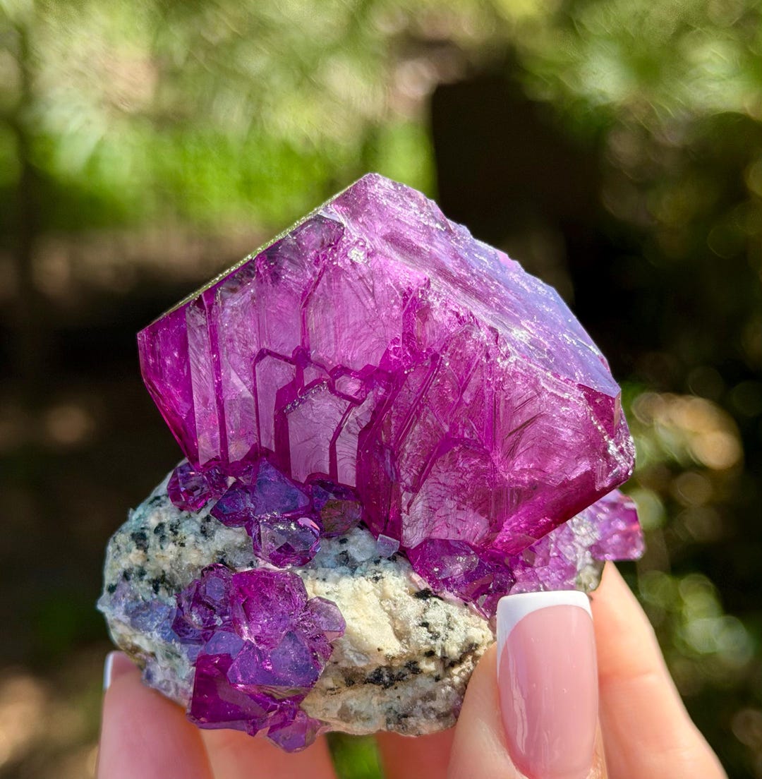 137g AMAZING! Rare ALUNITE Purple Crystals on Matrix Mineral - Etsy