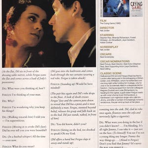 Original Vintage Mini Poster / Magazine Clipping - The Crying Game (Classic Scene)